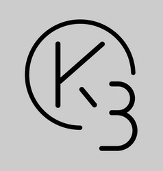 Kb Monogram Logo Letter Linked Circle Simple