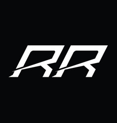 Rr Logo Monogram Letter With Slice Style