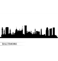 Baltimore City Skyline Silhouette Background