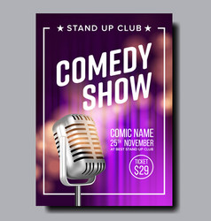 Colorful Poster Of Comedy Show In Club