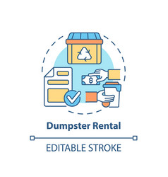 Dumpster Rental Concept Icon