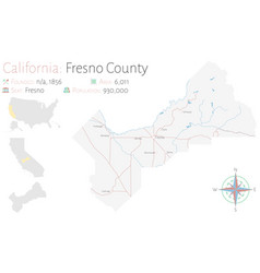 Map Fresno County In California