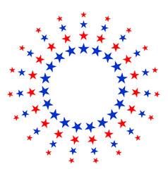 American Flag Symbols Stars Round Frame Or Logo