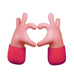 Heart Or Love Hands Sign Gesture 3d Rendered