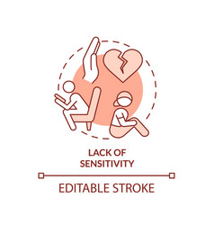 Lack Of Sensitivity Red Concept Icon