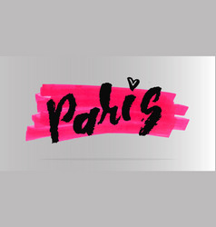 Paris Ink Hand Lettering Abstract Watercolor