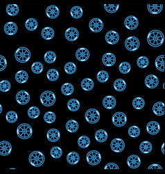 Line Bicycle Wheel Icon Isolated Seamless Pattern