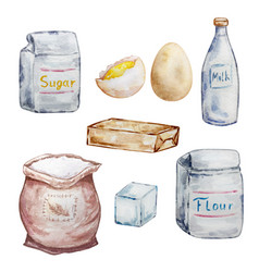 Watercolor Bakery Food Cooking Set