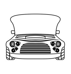 Car With Open Bonnet Mechanic Icon