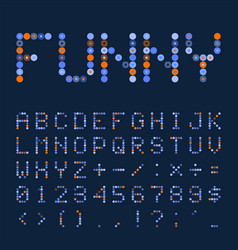 Funny Dotted Font Or Alphabet Retro Or Pop Style