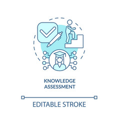 Knowledge Assessment Turquoise Concept Icon