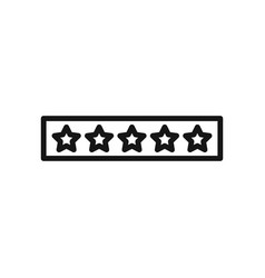 Rating Star Icon Black Line Art