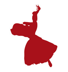 Flamenco Dancer Woman Swinging Silhouette