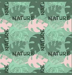 Green Pink Pastel Tropical Pattern Seamless