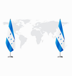 Honduras And Flags For Official Meeting