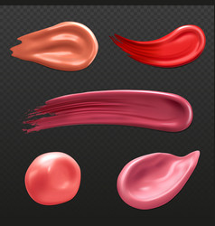 Realistic Smears Of Lipstick Nail Polish Or Paint