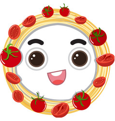 Spaghetti Pasta With Tomato Cartoon