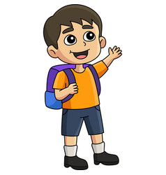 Happy Boy Cartoon Colored Clipart