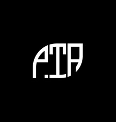 Pta Letter Logo Design On Black Backgroundpta