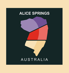 Alice Springs City Map Modern Creative Logo