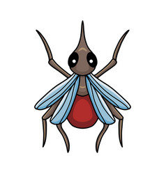 Cute Little Mosquito Cartoon Posing