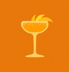 Orange Cocktail Drink With Citrus Zest And Rum