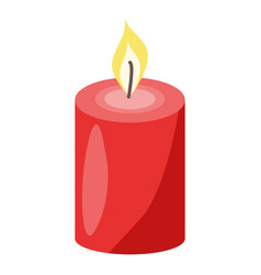 Red Burning Candle Flat