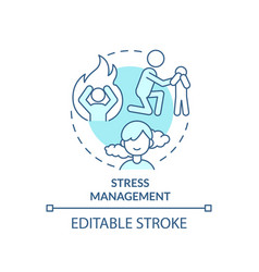 Stress Management Turquoise Concept Icon