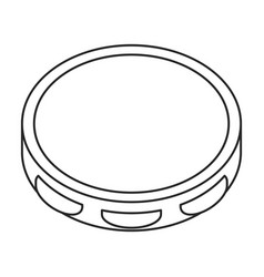 Tambourine Outline Icon Drum