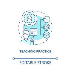 Teaching Practice Turquoise Concept Icon