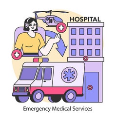 Emergency Medical Services Concept Flat