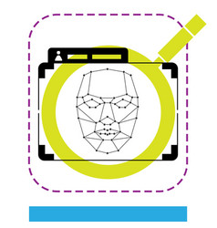 Face Recognition Mask With Key Lines And Points