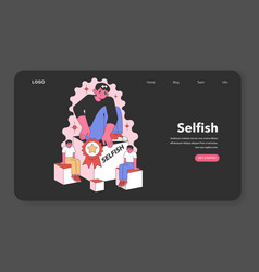 Selfishness Concept Flat