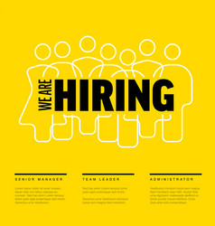 We Are Hiring Minimalistic Yellow Flyertemplate