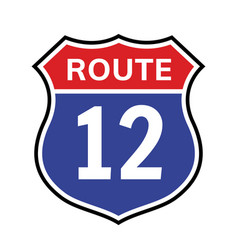 12 Route Sign Icon Road Highway