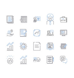 Capital Deployment Line Icons Collection