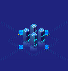 Data Center Concept Isometric