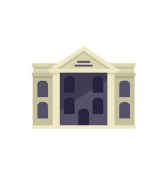 Bank Building Icon Flat Finance Payment