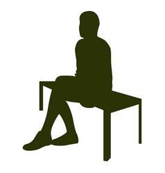 Businessman Sitting Bench Silhouette