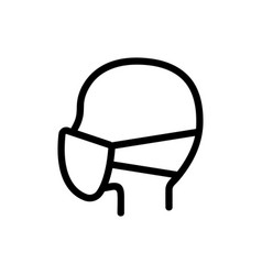 Dust Mask Head Icon Isolated Contour