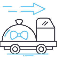 Food Delivery Line Icon Outline Symbol