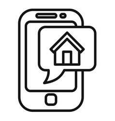 Sale House Chat Icon Outline Business