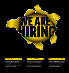 We Are Hiring Dark Flyer Template With Big Yellow