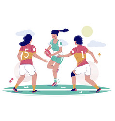 Women Rugby Football Game Flat