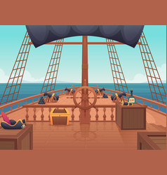 Pirate ship deck theme 4 Royalty Free Vector Image