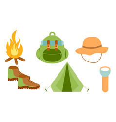 Cartoon Camping And Hiking Equipment