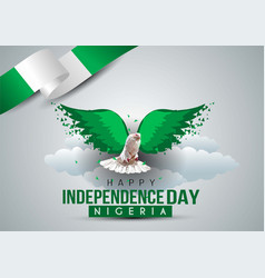 Happy Independence Day Nigeria Flying Dove