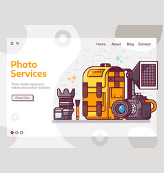 Photo Studio Services Web Landing Page Template