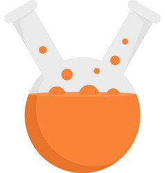 Boiling Double Flask Icon Flat Isolated