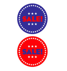 Election Day Sale Circle Signs With Stars